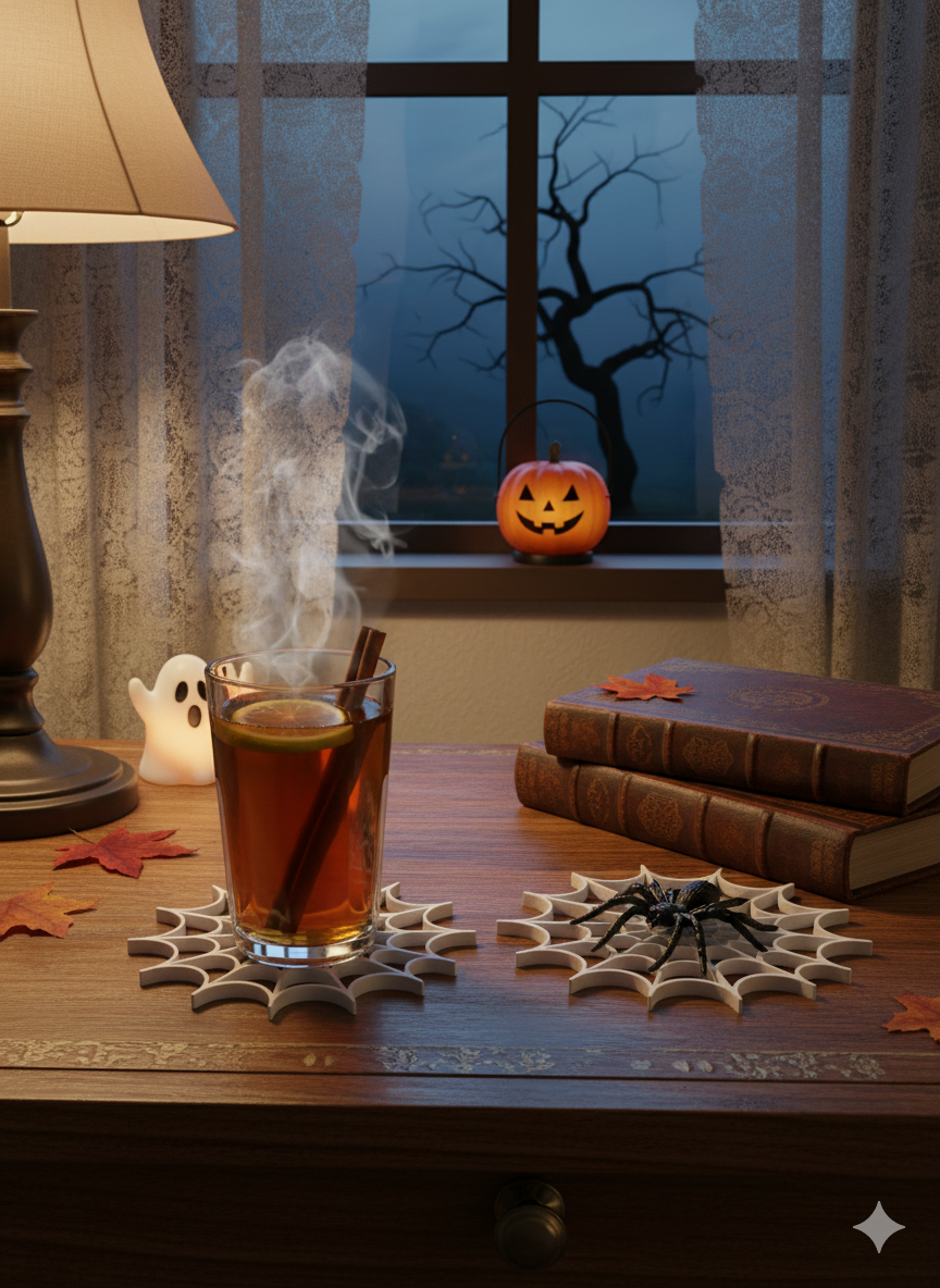 Spooky Web Drink Coaster