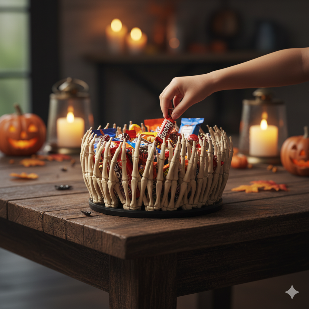 Handy Halloween Candy Bowl