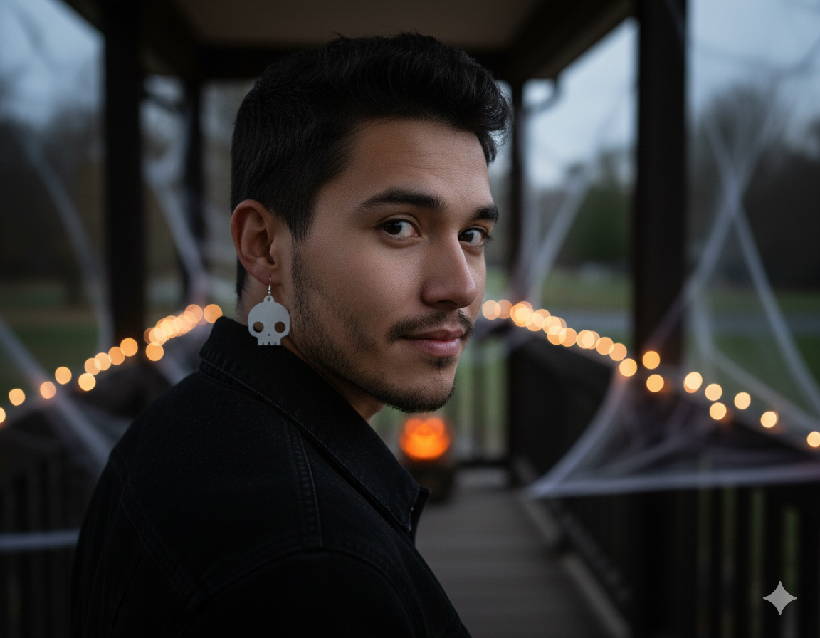 Halloween skull earrings – fall accessories