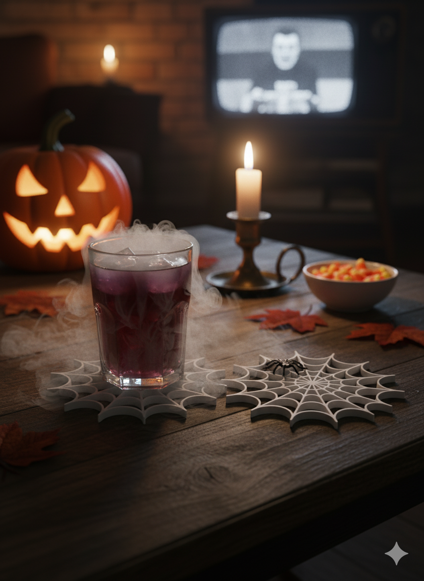 Spooky Web Drink Coaster