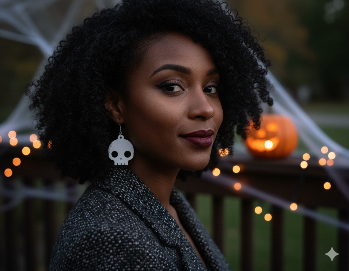 Halloween skull earrings – fall accessories