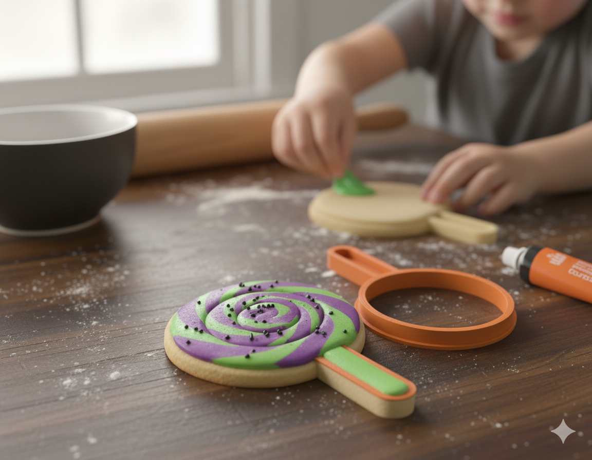 Swirly Lollipop Cookie Cutter - Halloween Treat Maker
