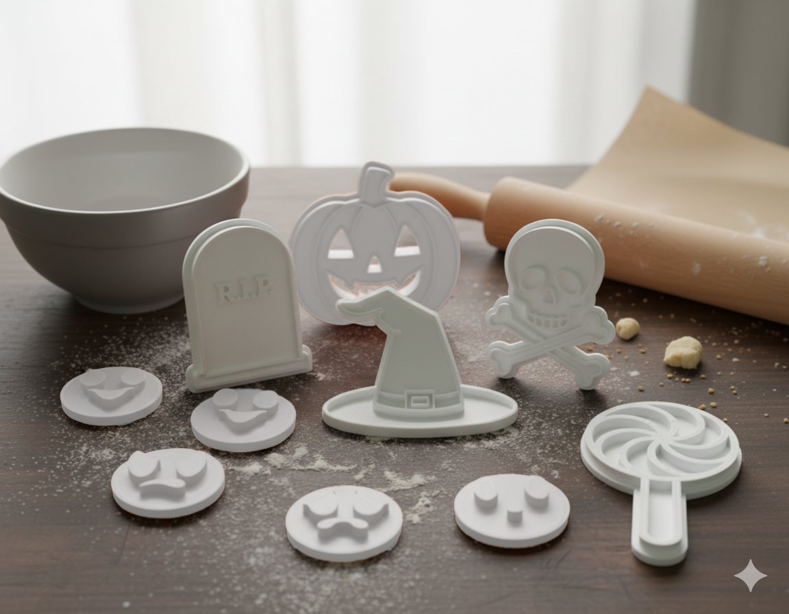 Ultimate Halloween Cookie Cutter & Stamper Bundle - 7 Piece Baking Set
