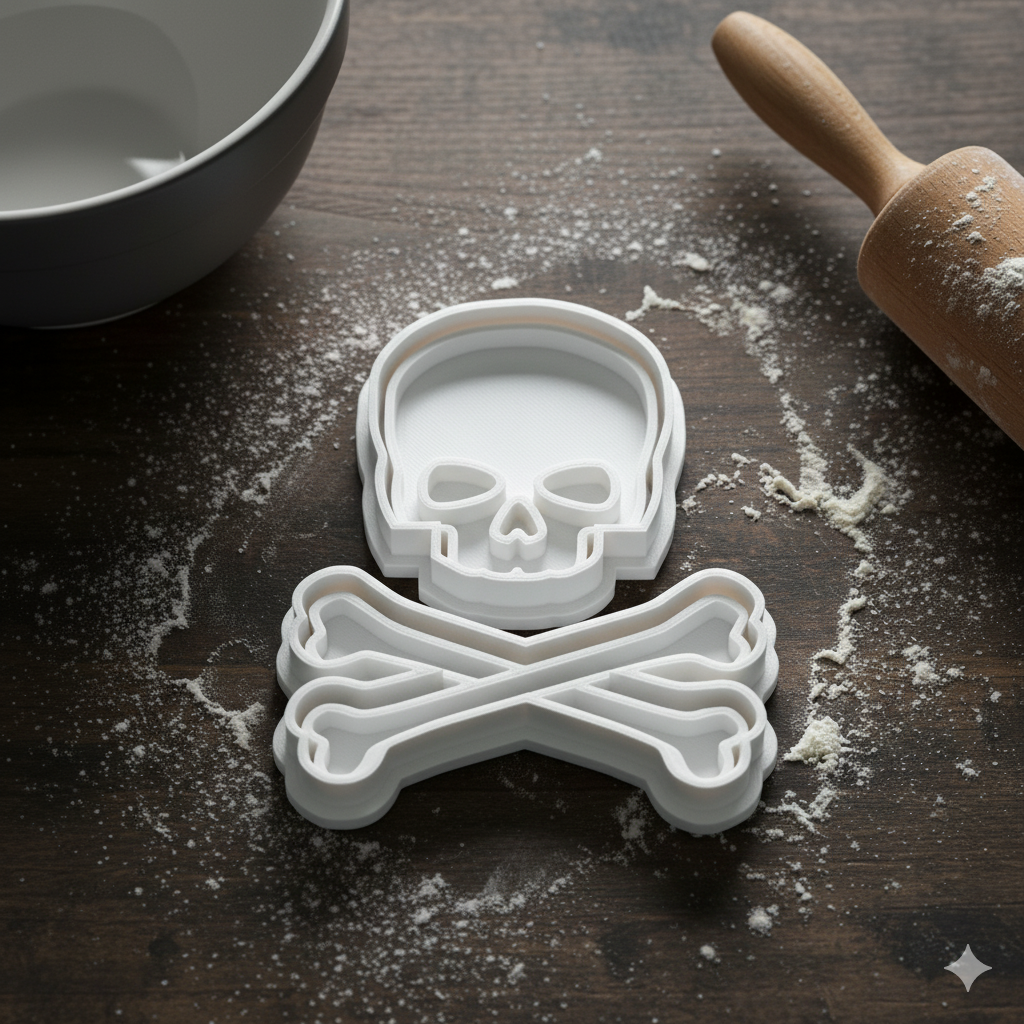 Dangerously Delicious Cookie Cutter - Skull & Bones for Halloween Treats