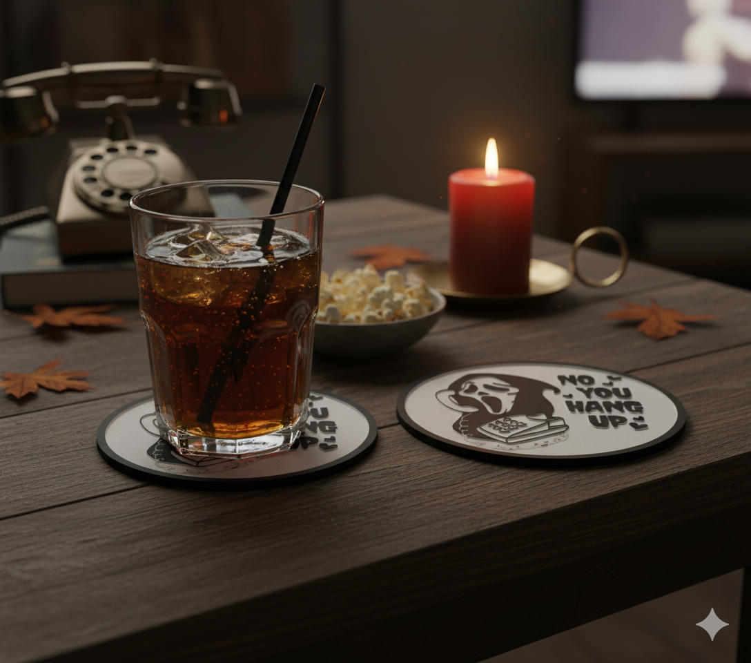 "No, You Hang Up" Ghostface Coaster