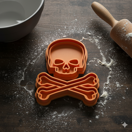 Dangerously Delicious Cookie Cutter - Skull & Bones for Halloween Treats