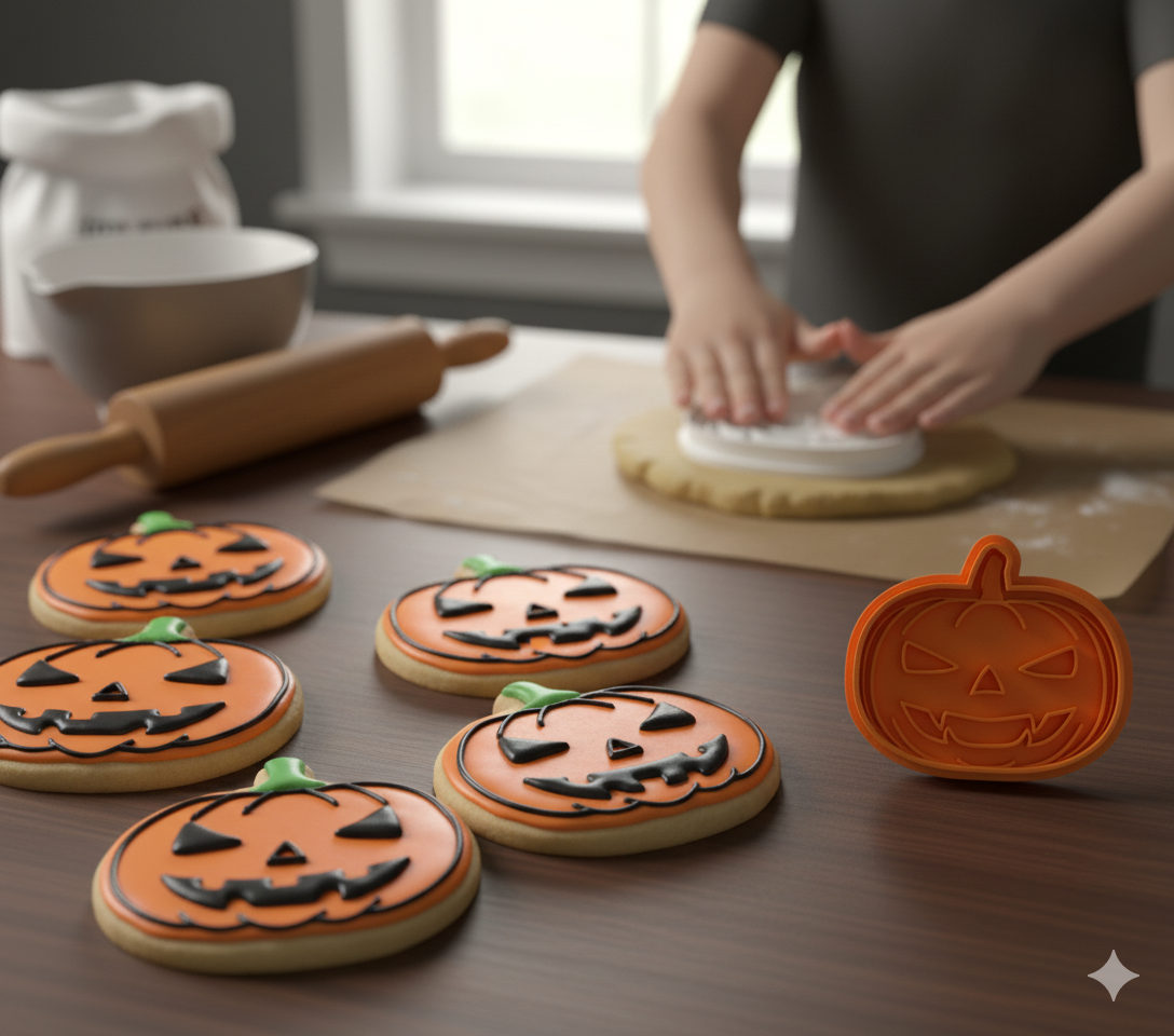 Classic Jack-o'-lantern Cookie Cutter - Carved Pumpkin Bakeware
