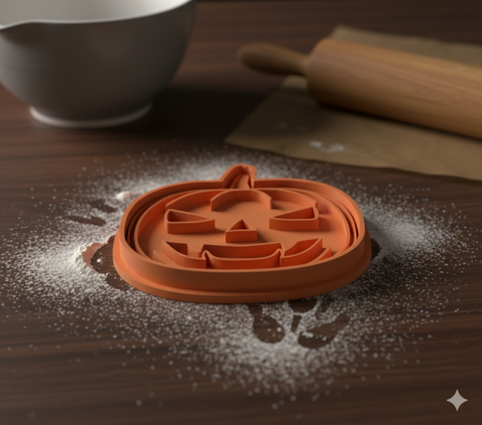 Classic Jack-o'-lantern Cookie Cutter - Carved Pumpkin Bakeware