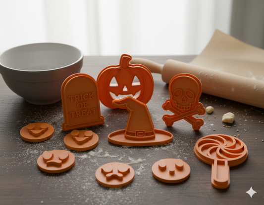 Ultimate Halloween Cookie Cutter & Stamper Bundle - 7 Piece Baking Set